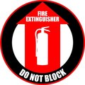 5S Supplies Fire Extinguisher Do Not Block 36in Diameter Non Slip Floor Sign FS-FIREDNB-36